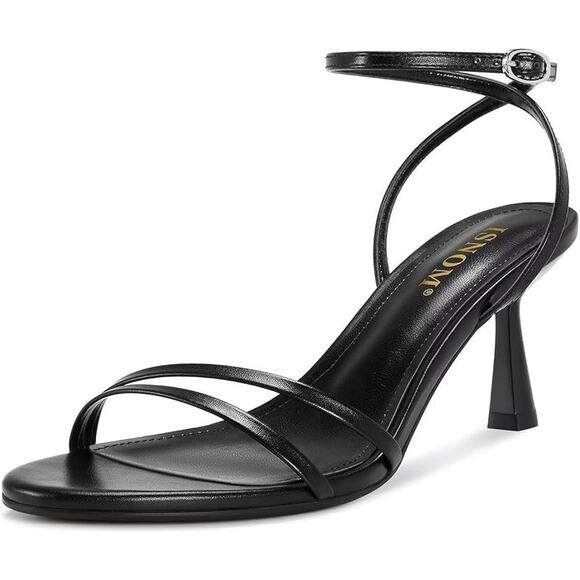 Black Strappy Stiletto Heels – Sleek Date Night Essential - Picture 1 of 5
